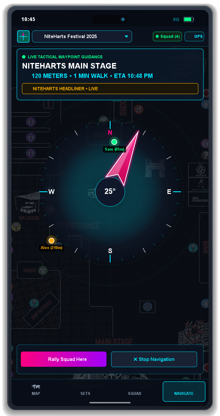 Navigate-To Mode Active
